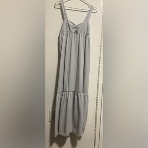 Zara Soft Gray Maxi Dress